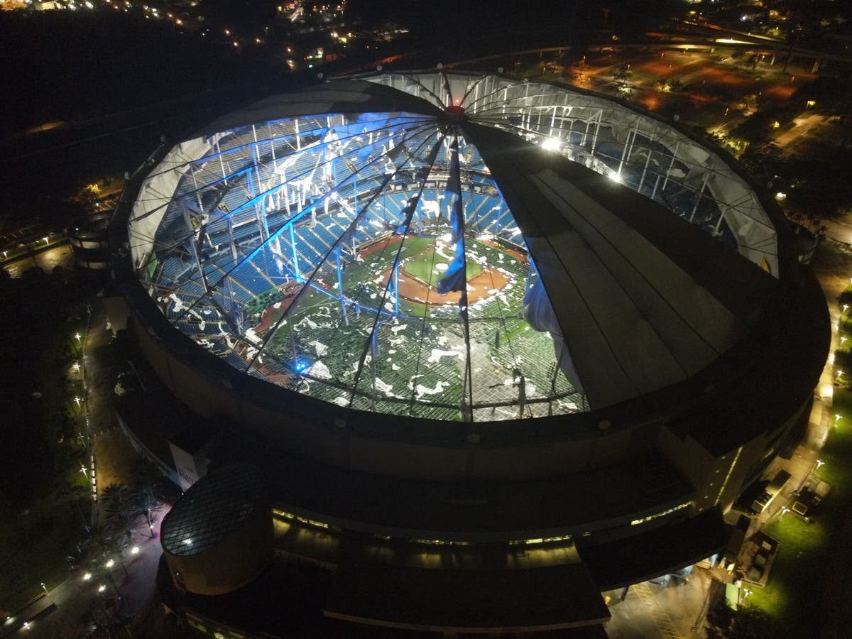 Hurricane Milton rips off the roof of MLBs Tropicana Field, home to the Tampa Bay Rays [Video]