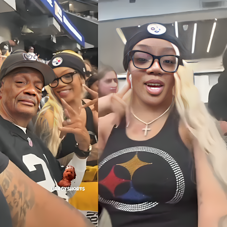 Glorilla Treats Her Dad to Raiders vs. Steelers Game [Video]