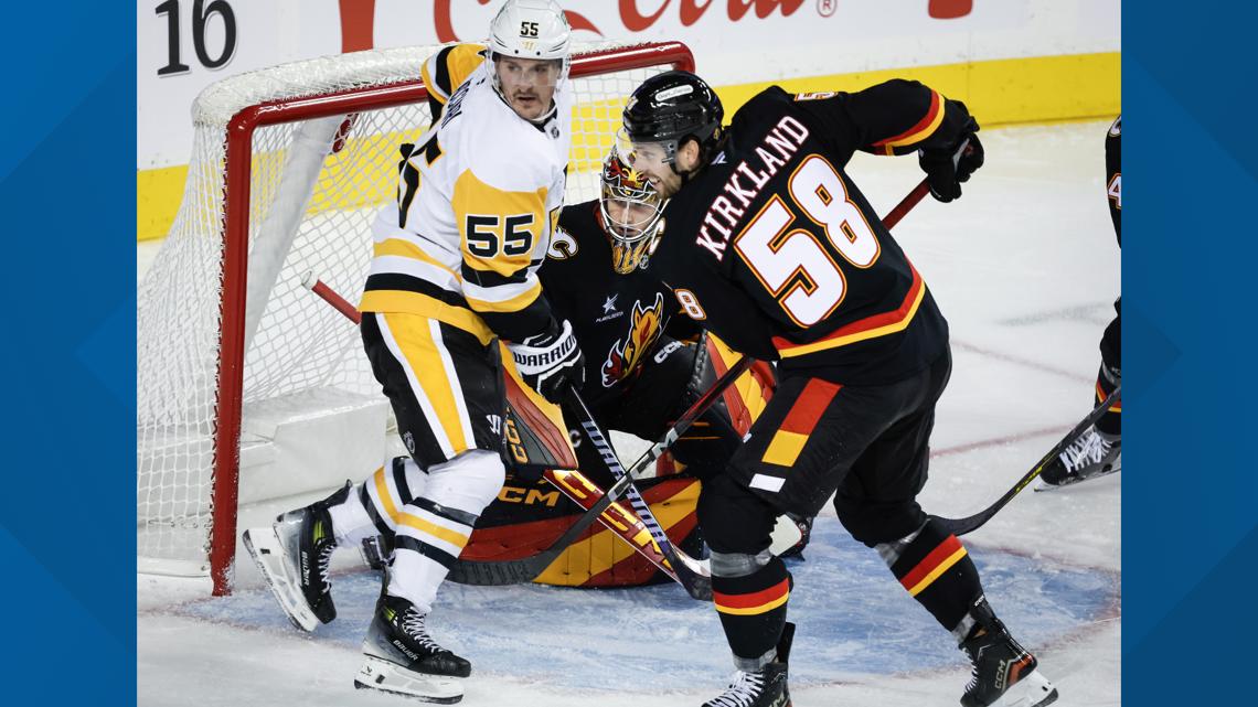 Calgary Flames grind out 4-3 shootout win over Pittsburgh Penguins [Video]