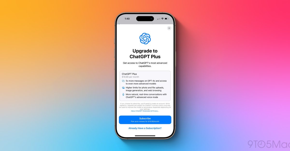 iOS 18.2 beta adds Upgrade to ChatGPT Plus option in Settings app [Video]