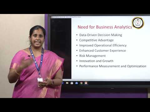 INTRODUCTION TO BUSINESS ANALYTICS – Dr S Urmela [Video]