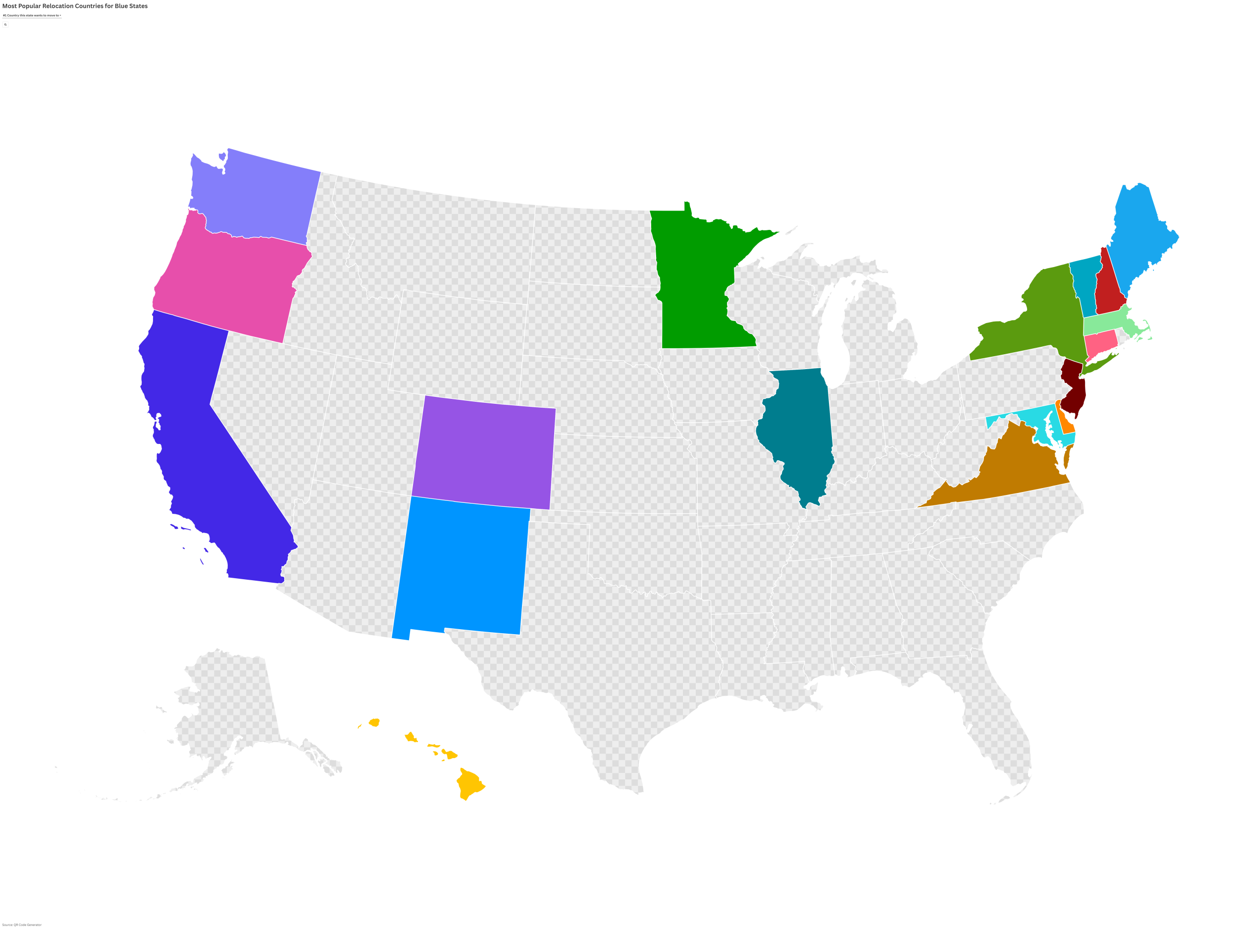 Map Shows Most Popular Relocation Countries for Blue-State Residents [Video]