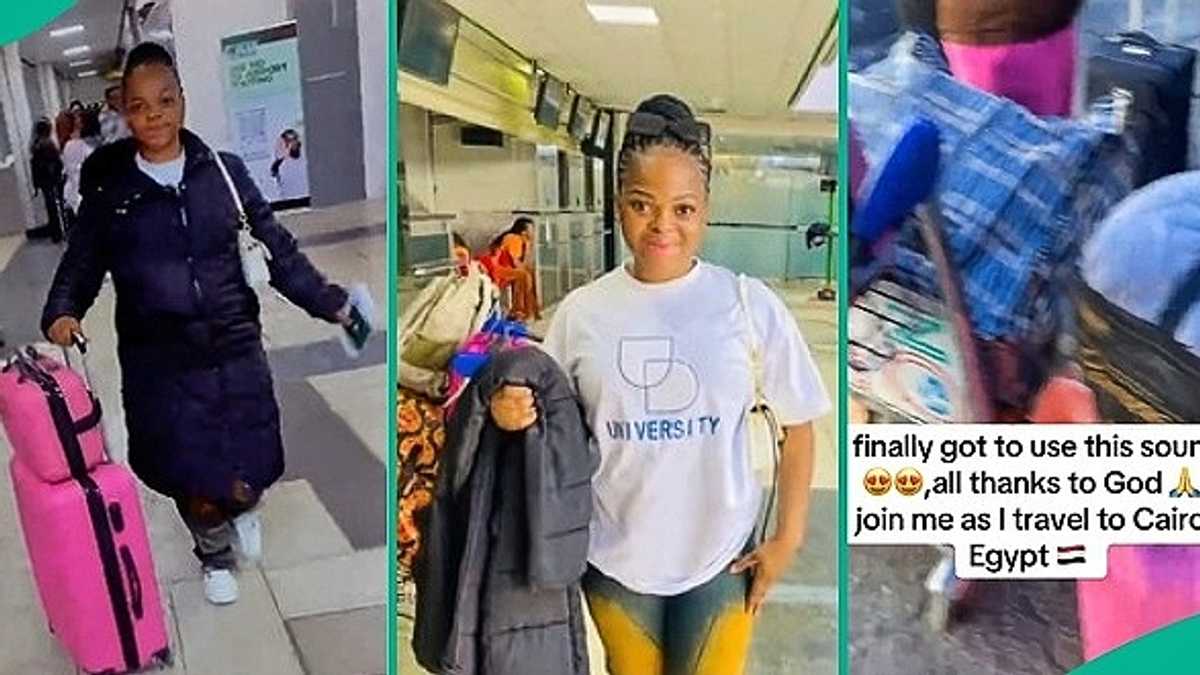 Nigerian Lady Packs Her Bags, Relocates to Egypt, Video Trends on TikTok