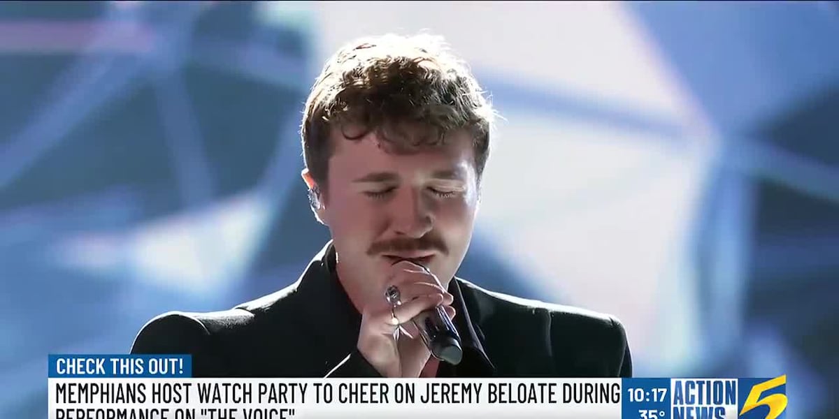 Memphians cheer on Jeremy Beloate from home during live performance on The Voice [Video]