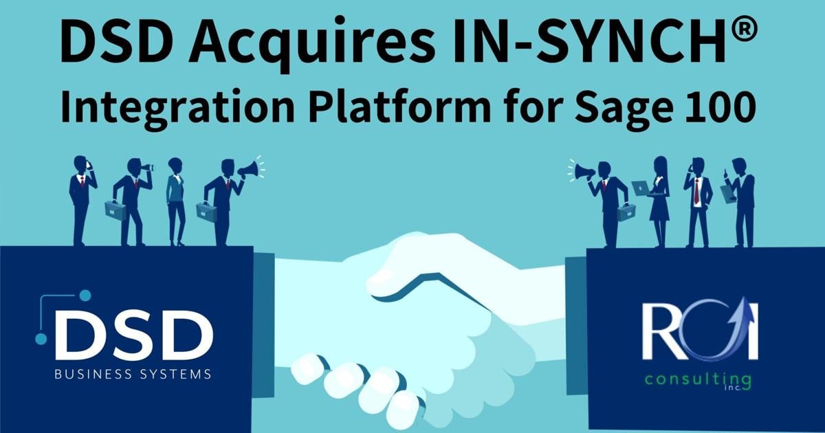 DSD Business Systems Acquires IN-SYNCH Integration Platform for Sage 100 | PR Newswire [Video]