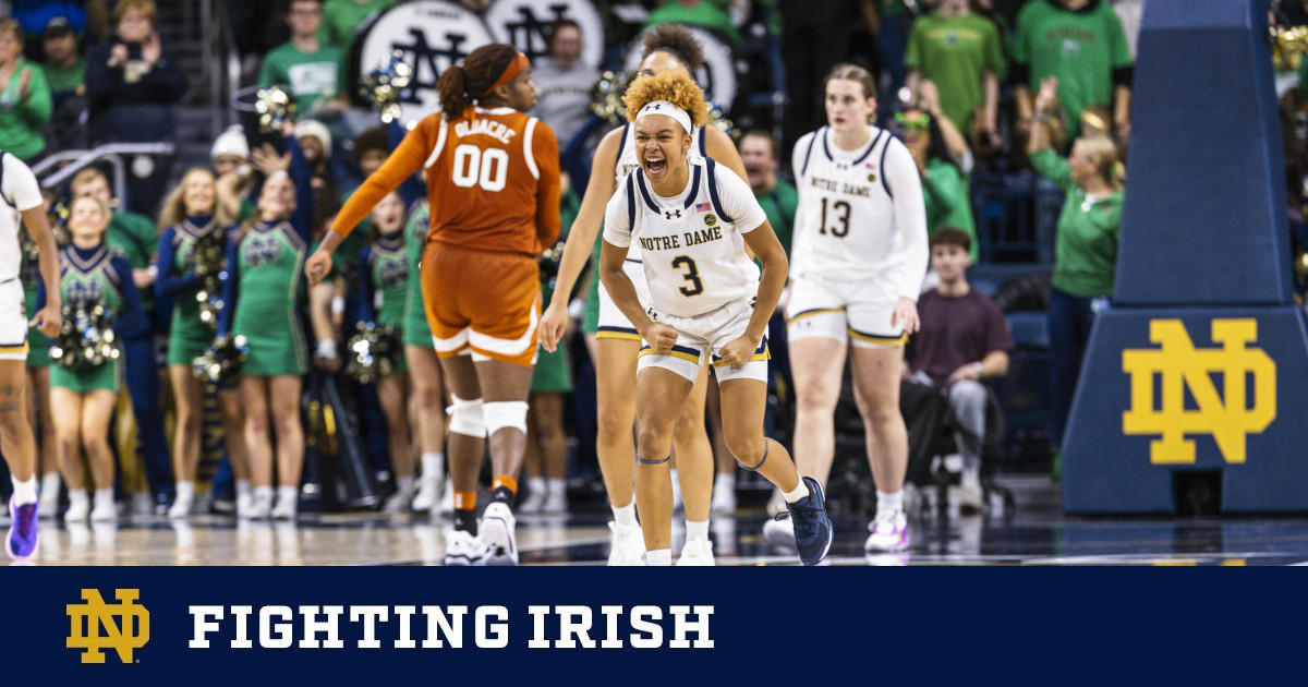 No. 10 Notre Dame Downs No. 4 Texas In Overtime, 80-70  Notre Dame Fighting Irish  Official Athletics Website [Video]