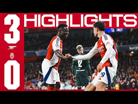 HIGHLIGHTS | Arsenal vs AS Monaco (3-0) | Champions League | Saka scores, Lewis-Skelly impresses! [Video]