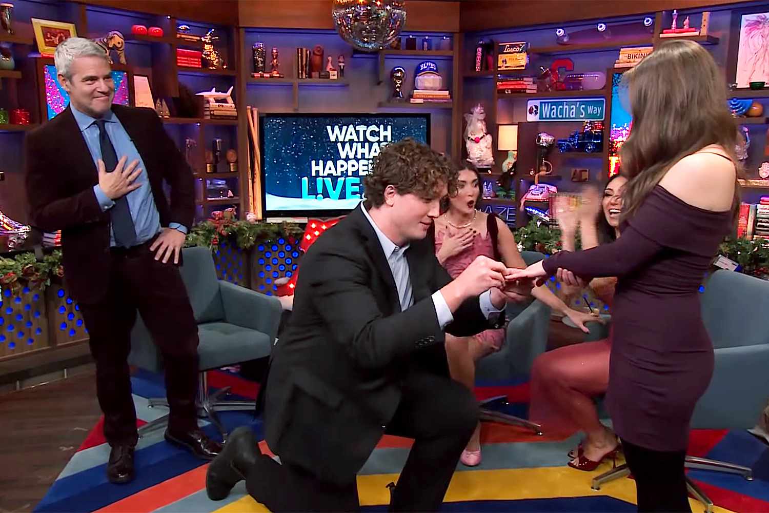 Andy Cohen Helps Man Surprise His Girlfriend with Sweet Proposal on ‘WWHL’: Watch [Video]