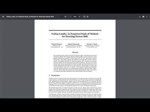 Detecting and Characterising Dataset Shift [Video]