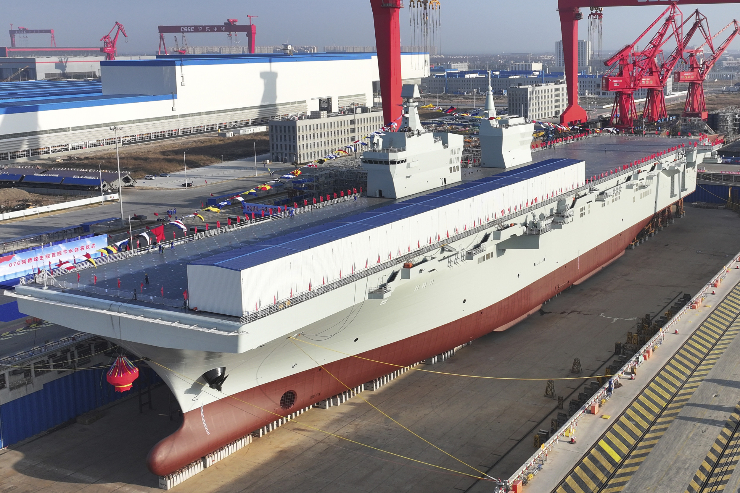 China Launches Giant Amphibious Assault Warship for Growing Navy [Video]