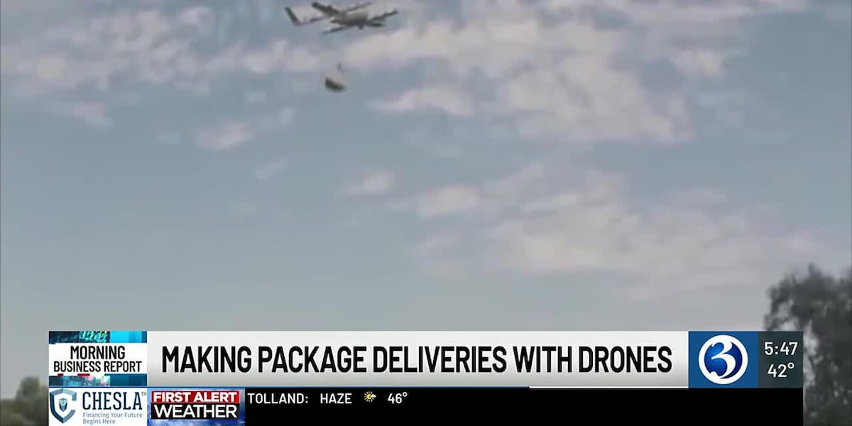 MORNING BUSINESS REPORT: Drone package deliveries [Video]