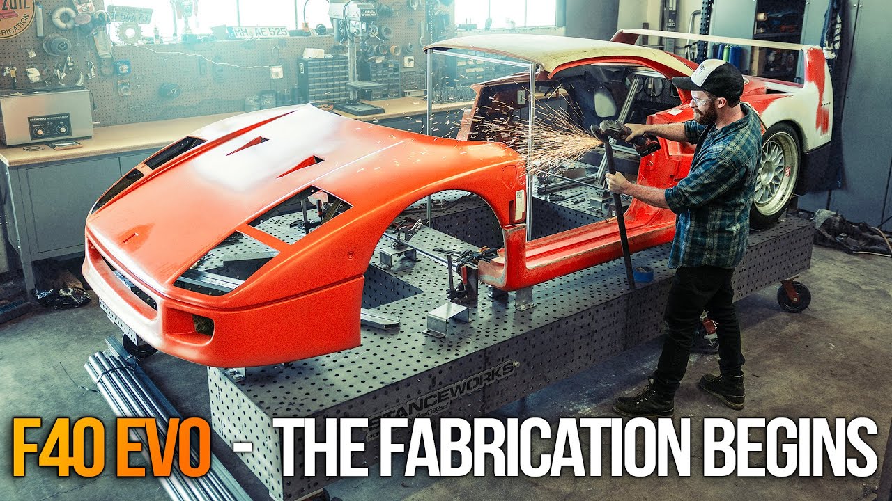 BangShift.com Stanceworks Is Building A Real Ferrari F40: The Hand Built Chassis For This V12 Beast Starts Right Now In Part 3 Of The Build [Video]