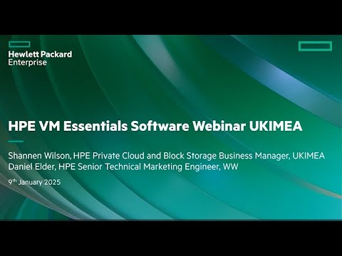 HPE VM Essentials Software Introduction Webinar [Video]